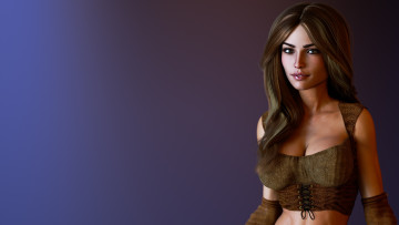 Картинка 3д+графика люди+ people фон взгляд девушка