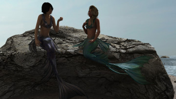 Картинка 3д+графика существа+ creatures фон девушки взгляд