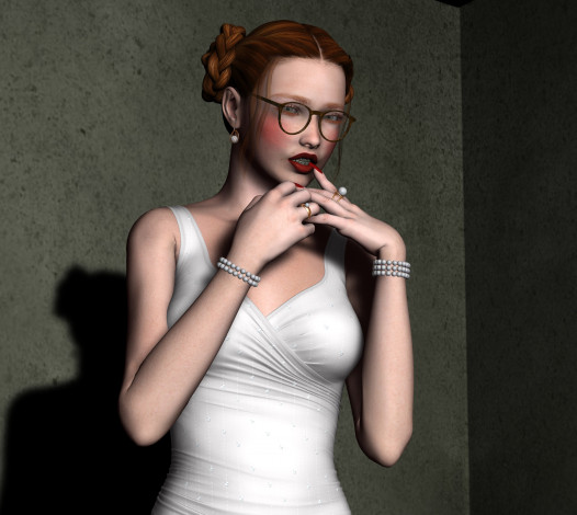 Обои картинки фото 3д графика, люди , people, фон, взгляд, девушка