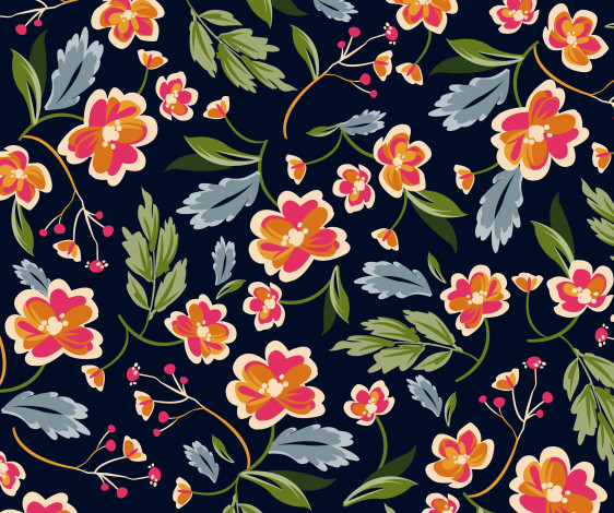 Обои картинки фото векторные цветы, векторная графика, цветы , flowers, вектор, на, чёрном, рисунок, цветы