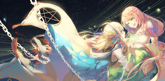 Обои картинки фото аниме, магия,  колдовство,  halloween, девушка