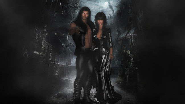 Обои картинки фото 3д графика, фантазия , fantasy, фон, взгляд, девушка