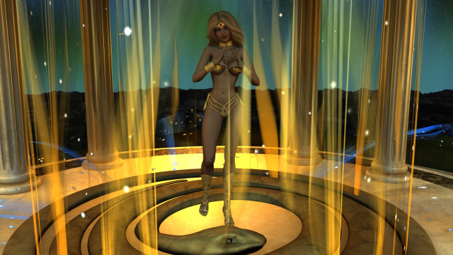 Обои картинки фото 3д графика, фантазия , fantasy, фон, взгляд, девушка