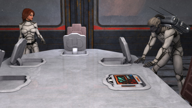 Обои картинки фото 3д графика, фантазия , fantasy, взгляд, девушки, фон