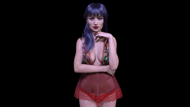 Обои картинки фото 3д графика, люди , people, фон, взгляд, девушка