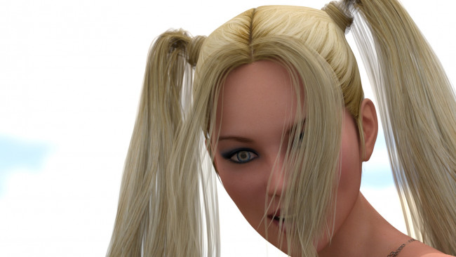 Обои картинки фото 3д графика, портрет , portraits, взгляд, фон, девушка