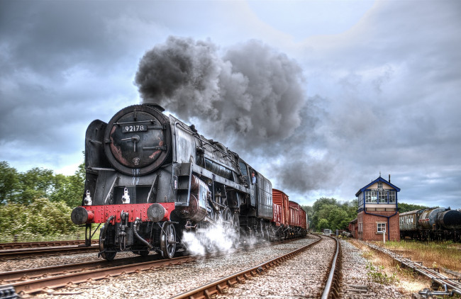 Обои картинки фото техника, паровозы, локомотив, состав