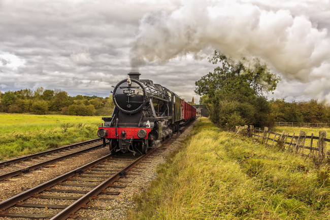 Обои картинки фото техника, паровозы, локомотив, состав