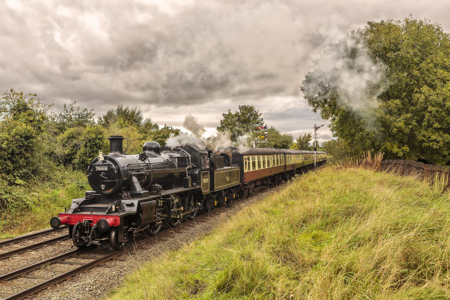 Обои картинки фото техника, паровозы, локомотив, состав