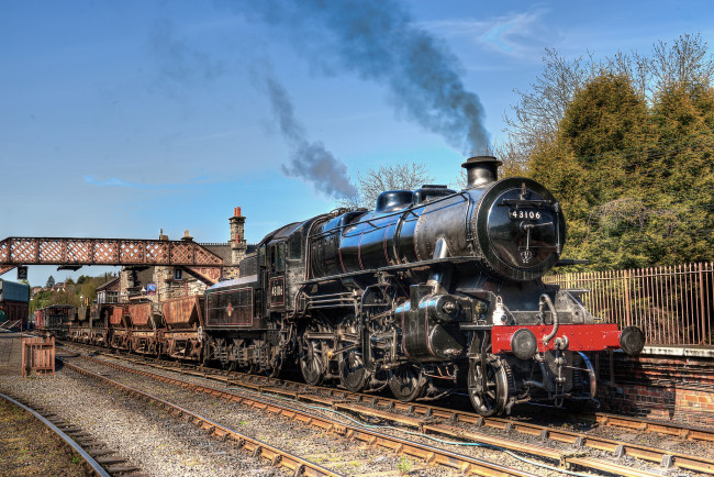 Обои картинки фото техника, паровозы, локомотив, состав