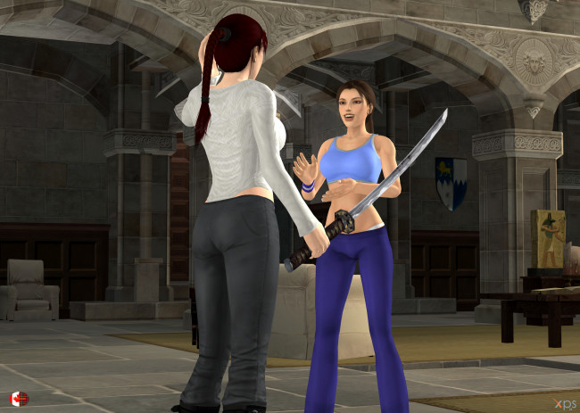 Обои картинки фото 3д графика, люди , people, взгляд, девушки, фон