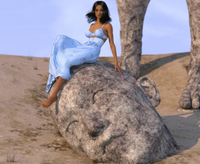 Картинка 3д+графика люди+ people фон взгляд девушка