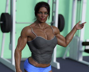 Картинка 3д+графика люди+ people фон взгляд девушка