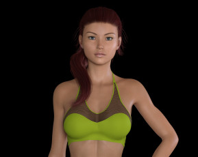 Картинка 3д+графика люди+ people фон взгляд девушка