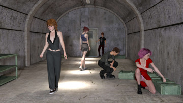 Картинка 3д+графика люди+ people девушки взгляд фон