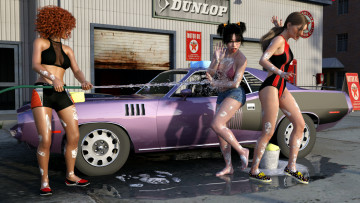 Картинка 3д+графика люди+ people фон взгляд девушки