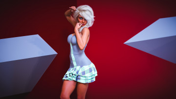 Картинка 3д+графика люди+ people фон взгляд девушка