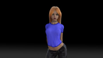 Картинка 3д+графика люди+ people фон взгляд девушка