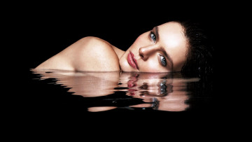 Картинка девушки -unsort+ лица +портреты вода лицо брюнетка