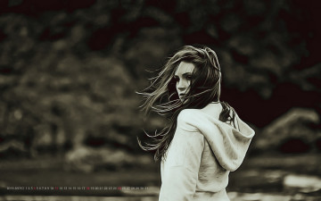 Картинка календари компьютерный+дизайн 2019 девушка профиль женщина ветер calendar