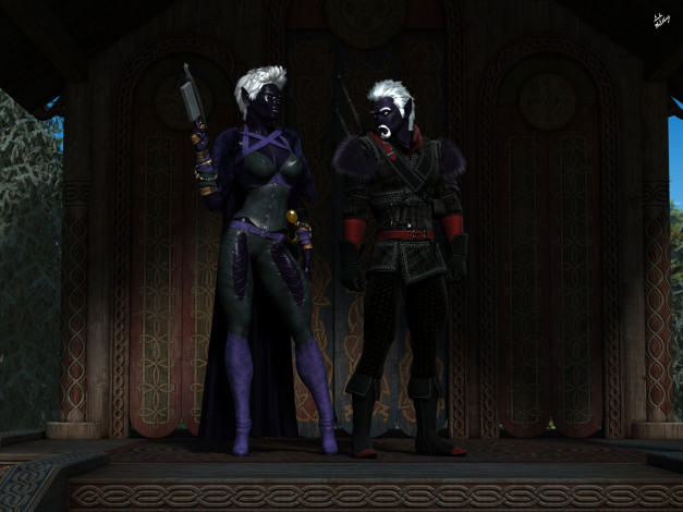 Обои картинки фото 3д графика, эльфы , elves, эльфийка, взгляд, фон