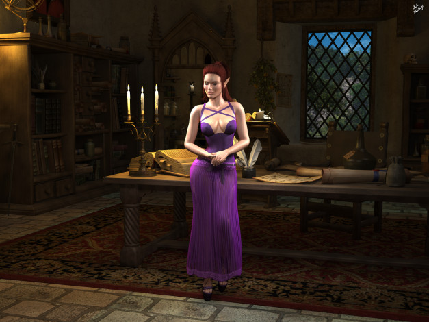 Обои картинки фото 3д графика, эльфы , elves, взгляд, фон, эльфийка