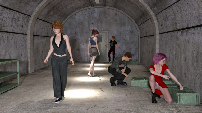 Обои картинки фото 3д графика, люди , people, девушки, взгляд, фон