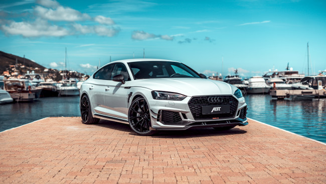 Обои картинки фото abt audi rs 5-r sportback 2019, автомобили, audi, причал, тюнинг, abt, rs, 5r, sportback, 2019, белый, ауди
