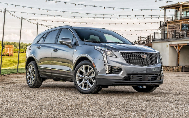 Обои картинки фото 2020 cadillac xt5, автомобили, cadillac, экстерьер, вид, спереди, 2020, xt5, американские, серый, новинки