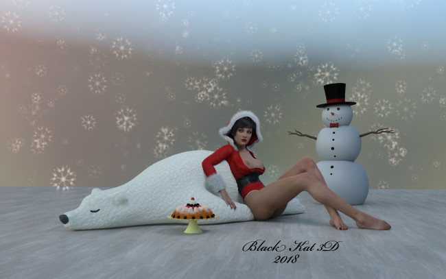 Обои картинки фото 3д графика, праздники , holidays, фон, взгляд, девушка