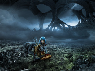 Картинка фэнтези иные+миры +иные+времена девушка фон униформа взгляд