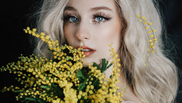 Картинка девушки -+лица +портреты макияж взгляд мимоза