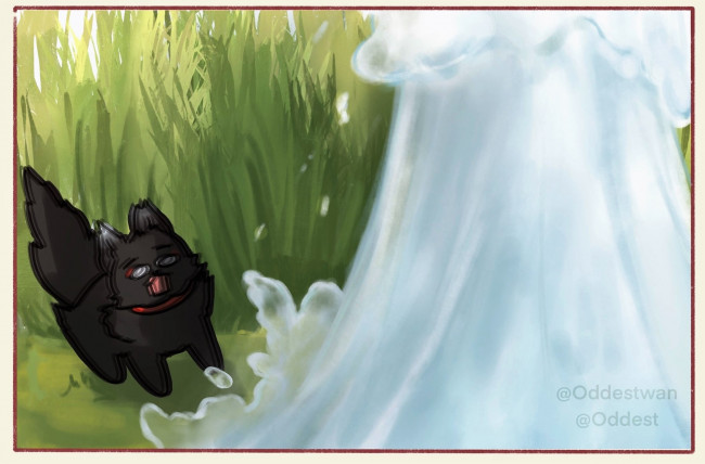 Обои картинки фото аниме, mo dao zu shi, лис, фонтан