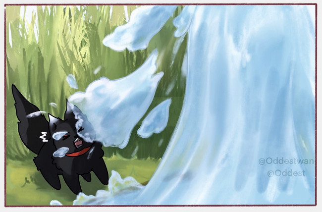 Обои картинки фото аниме, mo dao zu shi, лис, фонтан, брызги