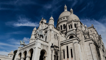 Картинка города париж+ франция храм статуи фонарь