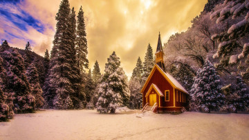 Картинка yosemite+chapel города -+католические+соборы +костелы +аббатства yosemite chapel