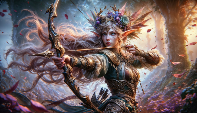 Обои картинки фото 3д графика, фантазия , fantasy, девушка, эльф