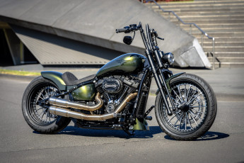 обоя мотоциклы, harley-davidson, street, bob, customized, custombike, radical, viper