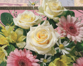 Картинка рисованные цветы