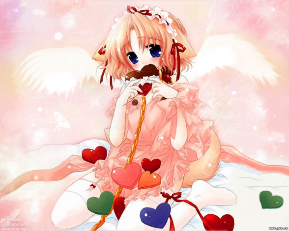 Обои картинки фото аниме, happy, valentine