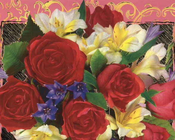 Обои картинки фото рисованные, цветы