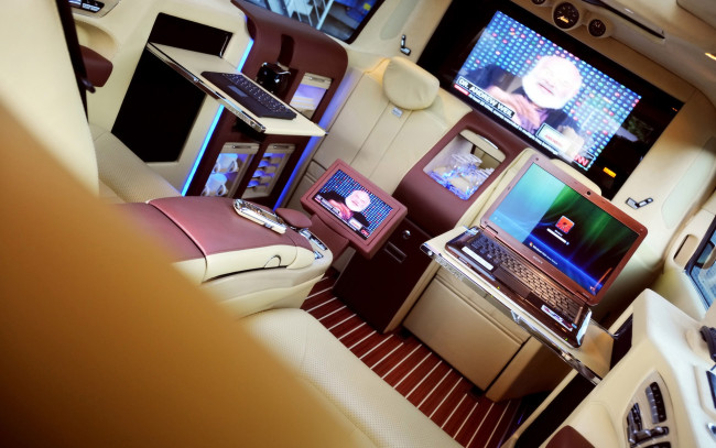 Обои картинки фото 2010, brabus, mercedes, benz, viano, lounge, concept, автомобили, интерьеры
