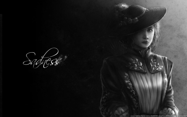 Обои картинки фото sadness, maria, рисованные