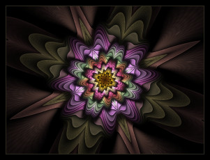 Картинка 3д графика fractal фракталы фрактал тёмный узор