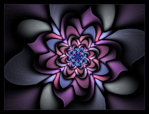 Картинка 3д графика fractal фракталы узор тёмный фрактал