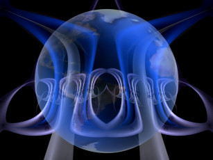 Картинка 3д графика fractal фракталы абстракция узор тёмный