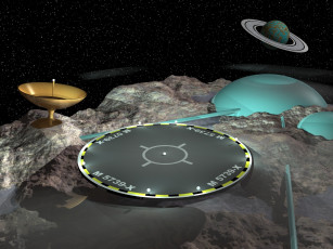 Картинка космос арт антена поверхность планета