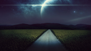 Картинка 3д графика atmosphere mood атмосфера настроения дрогоа планета горы тёмный