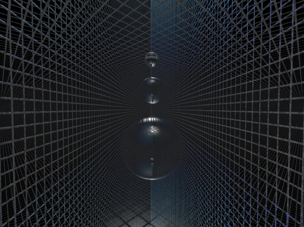 Обои картинки фото 3д, графика, abstract, абстракции, клетки, шары