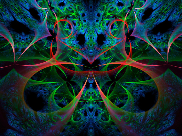 Обои картинки фото 3д, графика, fractal, фракталы, абстракция, узор, тёмный
